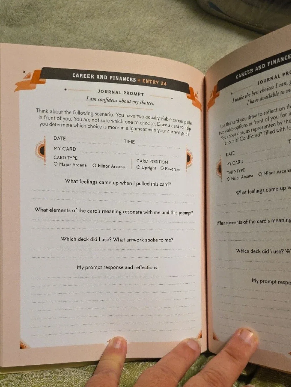 The One Card Tarot Journal — Hardback Cream and Gold